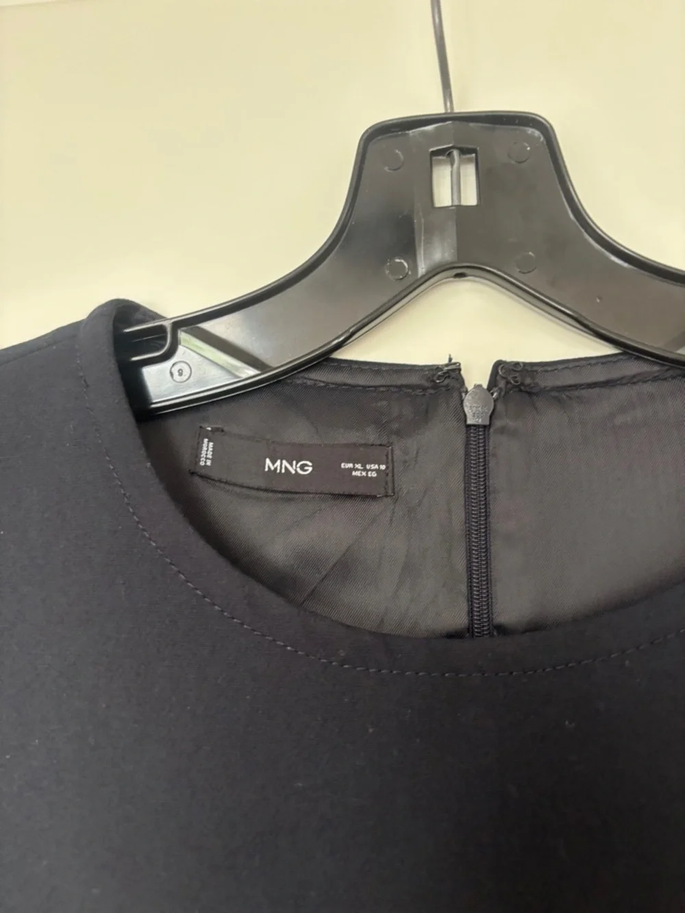 Mango Navy Sleeveless Mini Shift Dress Size 10 XL